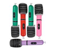 VANZACK 5pcs Microphone Playthings for Boys and Girls Plastic Party Props Inflatable Design Random Color