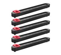VANZACK 5pcs Mini Table Football Score Indicator Plastic Strip Counter for Tabletop Soccer Games, Compact Snooker and Billiard Scores Keeper Accessory in Black, Suitable for Gaming Tables