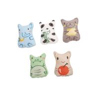 VANZACK 5pcs Plush Cat Chew Toys Interactive Catnip Filled Teething Toys for Kittens Adult Cats Reduces Boredom Protects Furniture Fun Animal Design Banana Elephant Hungry Snake Honey Bear
