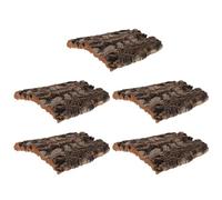 VANZACK 5pcs Reptile Tank Background Board Terrarium Cork Panel Simulation Tree Bark Craft Reptile Tree Bark for Lizards Leopard Gecko Habitat