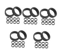 VANZACK 5sets Skin Friendly Silicone Rings Rings for Men and Women Smooth Design for Gym Sports and Outdoor Activities Comfortable Durable for Active Lifestyles 10pcs*5