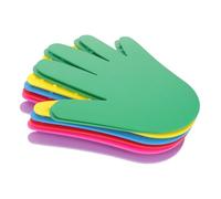 VANZACK 6 Pairs Non-slip Hand Shaped Floor Markers for Plastic Sensory Spot Mats for Outdoor Preschool Activities Enhances Teamwork Coordination and Physical Fitness