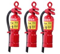 VANZACK 6 Pcs Mini Fire Extinguisher for Doll House DIY Metal Pendants Simulation Flame Arrester Scene Decor Accessories for Home Layout and Photo Props
