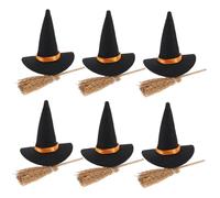 VANZACK 6 Set Halloween Hexenhut Tiny Witches Hats Mini Halloween Witches Hats Party Indoor Decor Small Little DIY Small to Tinker