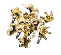 VANZACK 6pairs Girls Hair Clips Star and Heart Crown Boys and Girls Hair Accessories Glittered Pins for Little Non-slip Clips for Daily and Special Events