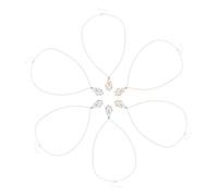 VANZACK 6pcs Adjustable Crystal Cage Necklace Holder with Raw Stone Pendant in Durable Metal Mesh Secure Weaving for DIY Jewelry Making Fashion Necklace for Women Snug Fit with Adjustable