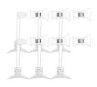 VANZACK 6pcs Aquarium Suction Cup Clips Fish Tank Veggie Clamp Plastic Feeding Tools with Strong Sucker for Secure Attachment in Aquatic Pets Tank Accessories