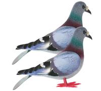VANZACK 6pcs Artificial Garden Foams Pigeons Doves Statues Outdoor Garden Decorations Lawn Pigeon Adornments Bird Figurines