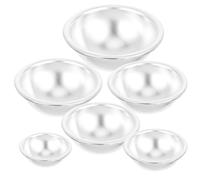 VANZACK 6pcs Ball Shape Bath Bomb Mold Set Aluminium Alloy DIY Baking Tool for Bath Ball Crafting and Cake Making, Small to XXXL Sizes for Home Kitchen Supplies