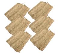 VANZACK 6pcs Chicken Coop Lining Straw Mats Rabbit Bedding for Hutches Chicken Pens