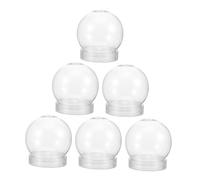 VANZACK 6pcs DIY Clear Water Globes Plastic Snow Globe Craft with Screw Caps for Handmade Decorations Shatterproof Pet Material Easy to Fill and with Glitter Photos Candy and More