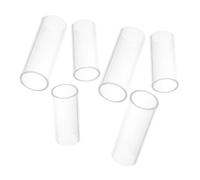 VANZACK 6pcs Glass Guitar Slide for Electric and Acoustic Guitars Clear Finger Sliders with Enhanced Stability and Snug Fit Lightweight Design for Blues Jazz Country Music Performances