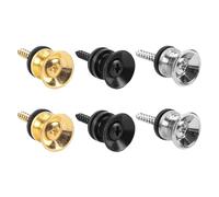 VANZACK 6pcs Guitar Metal Buttons Lock Studs for Electric Guitar Classical and Ukulele Strap Retainer System Replacement Strap Locks