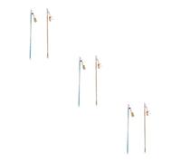VANZACK 6pcs Interactive Cat Teaser Extendable Rods Fun Flying Insects for Indoor Cats Promotes Play and Reduces Stress Random Style