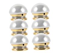 VANZACK 6pcs Magnetic Pearl Brooch No-sew Chest Pins for Women Elegant Dress Clips with Strong Magnet for Shirts Scarves Safety Clothing Fixing Accessories