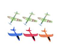 VANZACK 6PCS Mini Hand Throw Glider Assorted Simulation Aircraft for Easy to Assemble for Outdoor Fun Great for Parties and Hand Eye Coordination Development