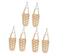 VANZACK 6pcs Parrot Foraging Basket Bird Feeding Toy Hook for Vegetables and Fruits for Pet Birds and Chickens to Promote Healthy Eating and Exercise