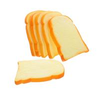 VANZACK 6pcs Realistic Fake Bread Slice PU Material Toast Models for Wedding Party Bakery Display Home Kitchen Decoration Props