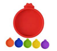 VANZACK 6pcs Silicone Can Lids Food Safe Airtight Covers for Cat Food Cans Yogurt Jars Multipurpose Freshness Seal Dishwasher Safe