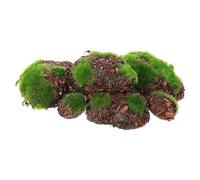 VANZACK 6pcs Vivid Imitation Moss Stones for Fish Tank Landscape Durable Moss Cover Balls for Aquarium Micro Landscape Decoration and DIY Gardening Gifts