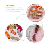 VANZACK 7pcs Acrylic Flower Shaped Hair Clips for Women Metal Alligator Barrettes Sweet Floral Hairpins for Daily and Party Use