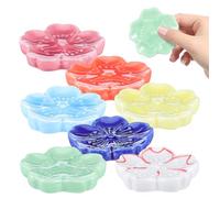 VANZACK 7Pcs Japanese Ceramic Chopstick Rests and Soup Spoon Holders Set, Cherry Blossom Pattern Multi-Color Tabletop Cutlery Support for Dining and Entertaining