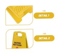 VANZACK 7pcs Miniature Wet Floor Signs for Dollhouse Realistic Safety Warning Caution Signs Portable for Dollhouse Fairy Garden Educational Role Play Decor