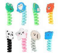 VANZACK 8 Pcs Cartoon Data Cable Protectors Anti-cracking Wire Wrappers for Earphone and Charging Cables Heat Resistant