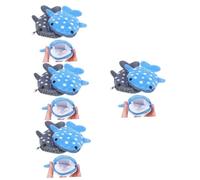 VANZACK 8 Pcs Small Shark Coin Purse with Zipper Closure Lightweight Plush Coin Pouch for Women Boys Portable Cartoon Wallet Gift