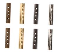 VANZACK 80pcs Metal Shoelace Tips Flat Design Durable Hat Rope Ends for Trainers and Shoes Mixed Antique White Black Colors