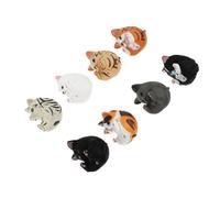 VANZACK 8pcs Cat Shape Keychain Decor Lightweight Pvc Key Chain Accessories for Keys and Handbags Convenient to Install and Carry for DIY Bag and Backpack Decoration Assorted style