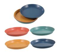 VANZACK 8pcs Kitten Feeding Bowls: Whiskers-friendly Cat Plates for Food and Water 5.89x5.89" - Plastic Round Cat Dishes for Small Kitten and Puppies