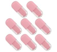 VANZACK 8pcs Lip Gloss Container, Lip Gloss Tubes Empty, Plastic 3ml Oval Refillable Reusable Pink for Home and Professional Use