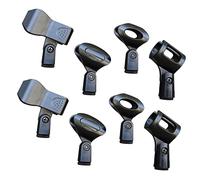 VANZACK 8pcs Universal Microphone Clips with Adjustable Spring Clip and Anti-vibration Feature, Sturdy Plastic Material, for Indoor and Outdoor Performances