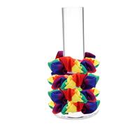 VANZACK Acrylic Scrunchie Holder Stand Transparent Hair Tie Organizer for Vertical Scrunchy Display Tower with Smooth Thick Acrylic Suitable for Jewelry and Bracelet Storage