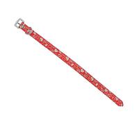 VANZACK Adjustable Glitter Heart Dog Collar Traction Rope for Pets Stylish Red Design Pet Supplies for Dogs and Puppies