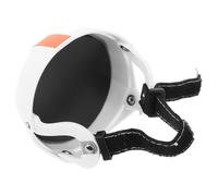 VANZACK Adjustable Outdoor Pet Helmet for Small Dogs and Cats Rugby-style Motorcycle Hard Hat with Ear Holes and Breathable Inner Liner Protective Headgear for Biking Driving and Exploring