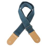 VANZACK Adjustable Replacement Electric Guitar Strap Made of Sturdy Cotton Linen and Leather, Practical and Easy to Use for Acoustic and Bass Guitars