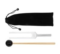 VANZACK Aluminum Alloy Tuning Fork with Hammer Instrument for Chakra Meditation Work and Sound Therapy for Yoga and Guitar Tuning Silver Finish
