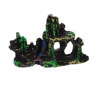 VANZACK Aquarium Cave Ornament Chinese Style Resin Mountain Decoration with Water Feature for Fish Tank Crab Habitat Detailed Artistry for Natural Aesthetic