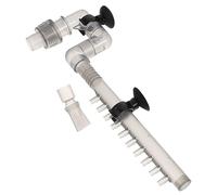 VANZACK Aquarium Water Inflow Tube Fish Tank Filter Tube 3-Branch Single Rain Kit Plastic 1 Set for Mini Air Pump 602B/603B Hose Filter Barrel Accessories Grey