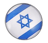 VANZACK Artistic Design Brooch Badge Round Crystal Glass Pin Pride Ally Pin Enamel Badges Mental Health Lapel for Women Men Box Included