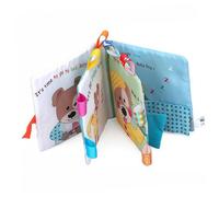 VANZACK Baby Cloth Book Toddler Fabric Book Washable Educational Puppy Puzzle Early Learning for Infants and Toddlers