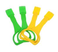 VANZACK Baby Stand up Pull Rings Nursery Crib Hand Rings Assist for Learning to Walk 4pcs Yellow and Green for Infant Playcot and Cot Random Style