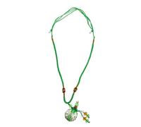 VANZACK Baroque Glass Perfume Bottle Necklace Pendant Irish Festival Aromatherapy Jewelry for Women Essential Oil Diffuser with Luck Charm Versatile and Stylish Accessory