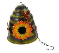 VANZACK Bee Themed Bird House Elegant Outdoor Hanging Decor for Garden Courtyard Cozy Living Space for Birds for Birdwatchers and Parrots