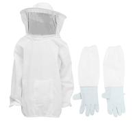 VANZACK Beekeeping Suit with Breathable Protective Jacket and Long Gloves Polyester Suede Beekeeper Clothes for Full Upper Body Protection
