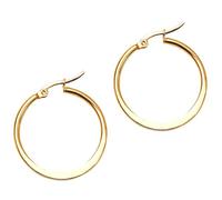 VANZACK Big Round Loop Earrings for Women Fashionable Gold Ear Jewelry Thick Chic Statement Accessory for Daily Wear and Festivals
