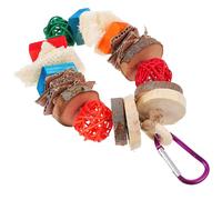 VANZACK Bird Chewing Toy for Parakeets and Parrots Natural Pine Swing for Climbing Exercise and Foraging Multi-use Design for Birds Bite-resistant Fun Activity