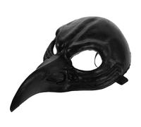 VANZACK Bird Skull Mask Black One Size - Scary Raven Beak for Halloween Party, Animal Cosplay Costume Accessory for Women and Men